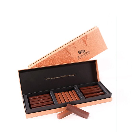 Joseph Barres Chocolat Noir & Lait Crousti Noix Coffret de 300g Joseph Barres Chocolat Noir & Lait Crousti Noix Coffret de 300g