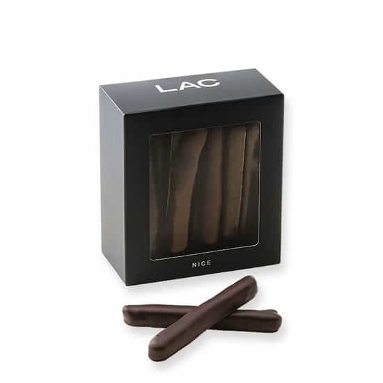 Lac Kandierte Orange ummantelt mit Dunkelschokolade 150g