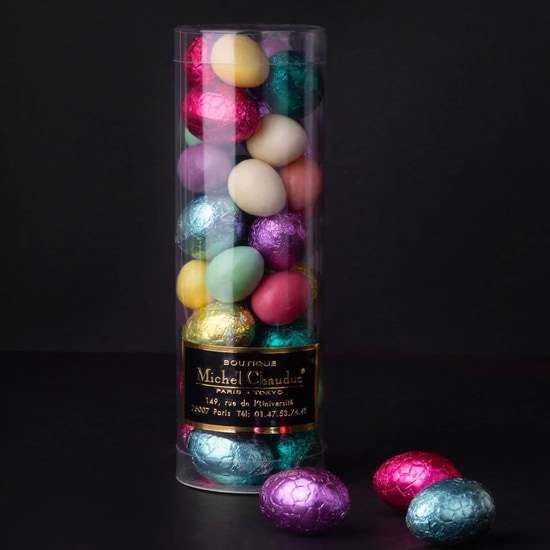 Maison Chaudun Oeufs de Pâques Chocolat Praliné Tube 200g