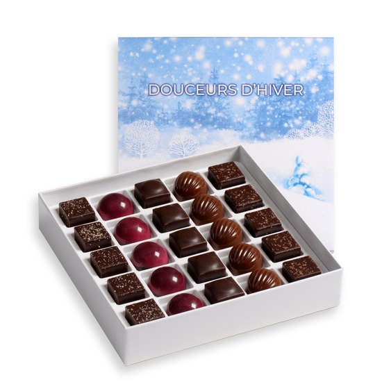 Noël Jovy Pralinen-Sortiment Dunkel & Milchschokolade Douceurs d'Hiver 25 Schokoladen Noël Jovy Pralinen-Sortiment Dunkel & Milchschokolade Douceurs d'Hiver 25 Schokoladen