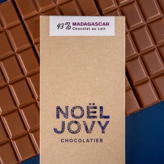 Noël Jovy Tablette Chocolat Lait 43% Madagascar 80g