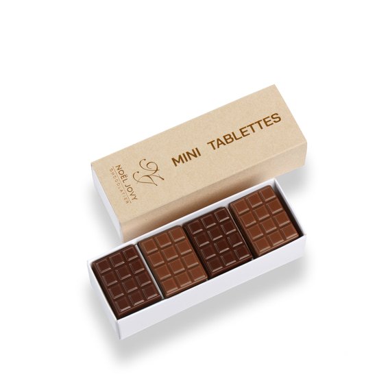 Noël Jovy Mini Tablettes Chocolat Noir & Lait 16 Mini Tablettes