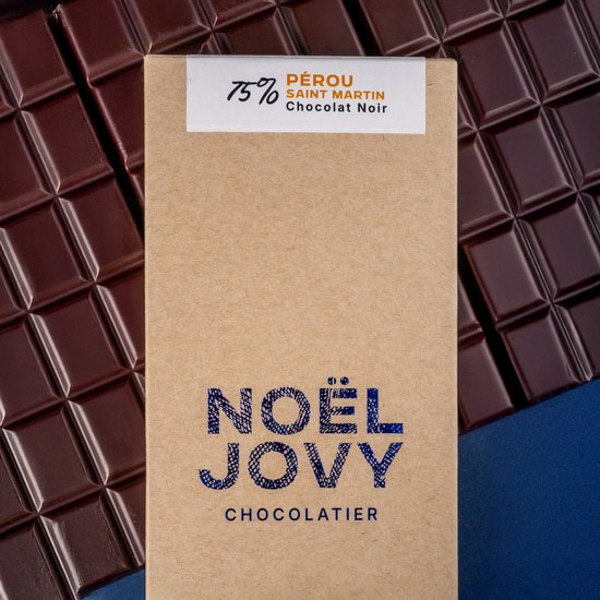 Noël Jovy Tablette Chocolat Noir 75% Pérou San Martin 80g Noël Jovy Tablette Chocolat Noir 75% Pérou San Martin 80g