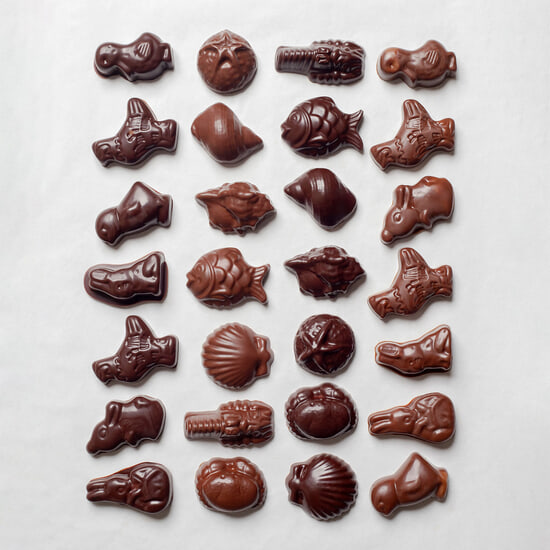 Fritures de Pâques Chocolat Noir, Fourrées Coffret de 30 Pièces