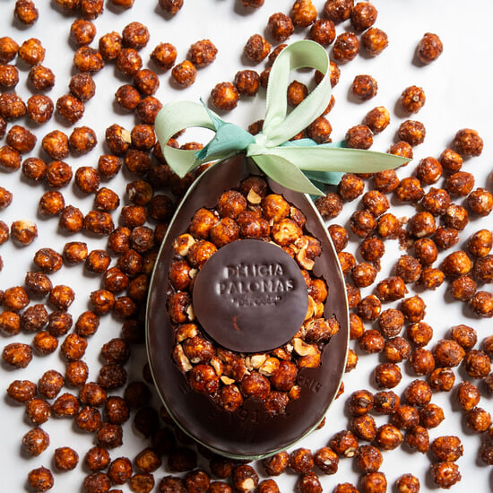 Oeuf de Pâques Chocolat Noir, Gianduja 15cm