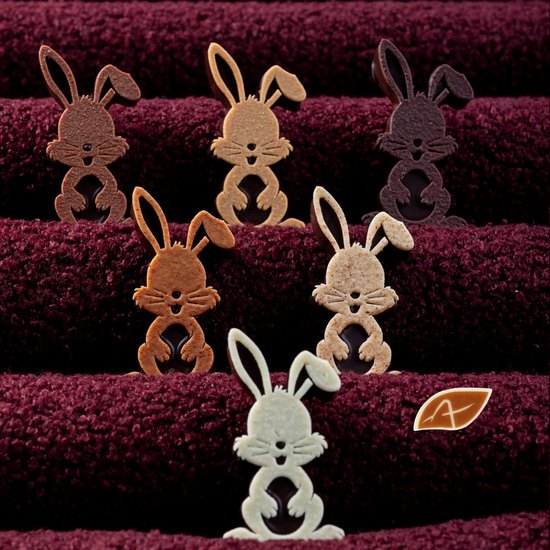 Lapins Chocolat Praliné Lapinous Pâques 6 Lapins