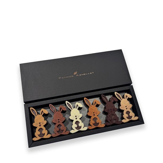 Patrick Agnellet Lapins Chocolat Praliné Lapinous Pâques 6 Lapins