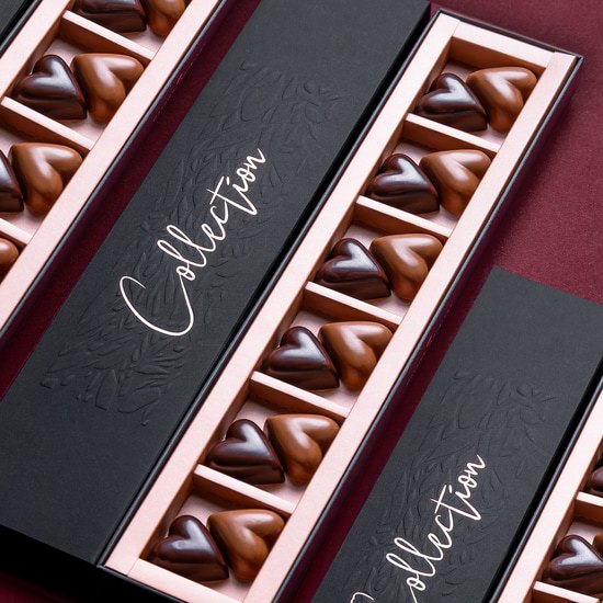 Coeurs Praliné Chocolat 6x2 Coeurs