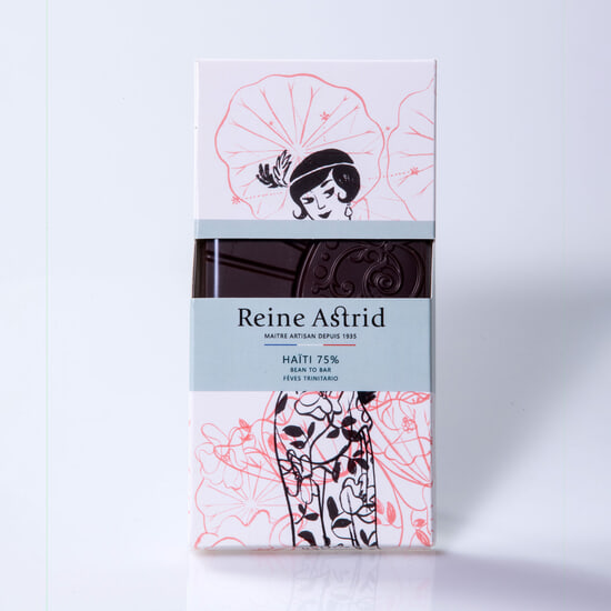 A La Reine Astrid Tafel Dunkel 75% reine Herkunft Haiti Bio 75g A La Reine Astrid Tafel Dunkel 75% reine Herkunft Haiti Bio 75g