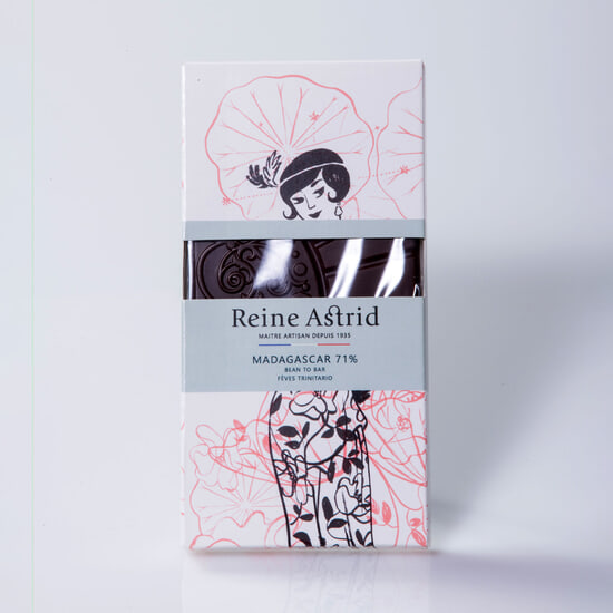 A La Reine Astrid Tafel Dunkel 71% Pure Origine Madagascar Bio 75g A La Reine Astrid Tafel Dunkel 71% Pure Origine Madagascar Bio 75g