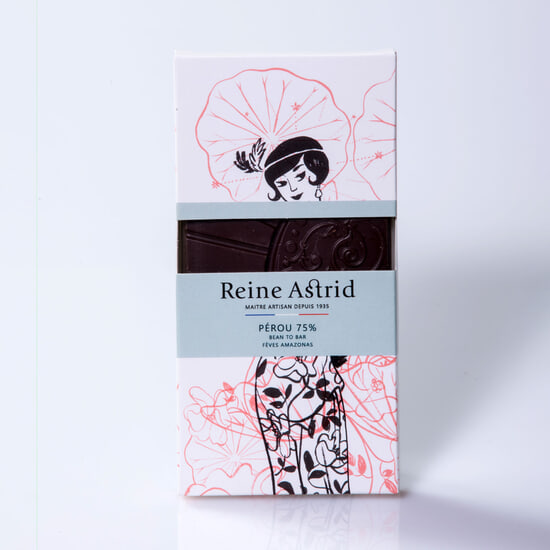 A La Reine Astrid Tafel Dunkel 75% reine Herkunft Peru Bio 75g A La Reine Astrid Tafel Dunkel 75% reine Herkunft Peru Bio 75g