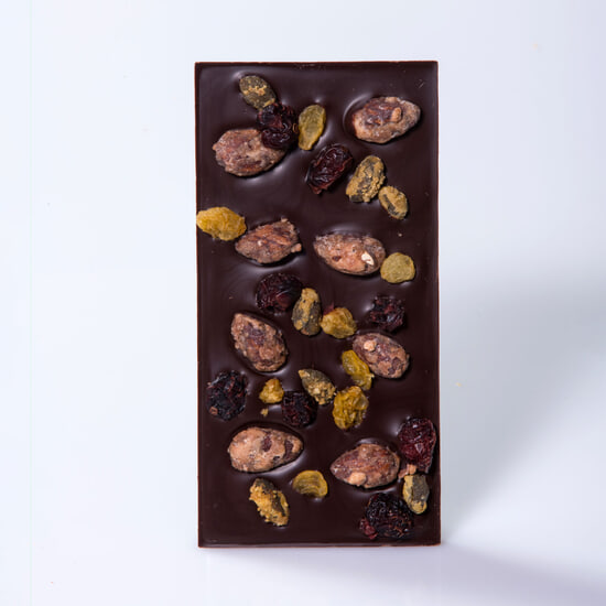 Tablette Chocolat Noir 60% Mendiant 100g Tablette Chocolat Noir 60% Mendiant 100g