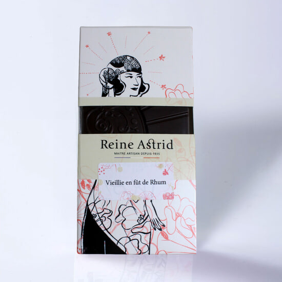 A La Reine Astrid Tafel Dunkel & Rum 75g A La Reine Astrid Tafel Dunkel & Rum 75g