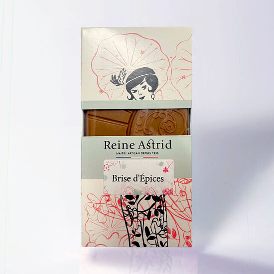 A La Reine Astrid Tablette Chocolat Blond Épices 75g A La Reine Astrid Tablette Chocolat Blond Épices 75g