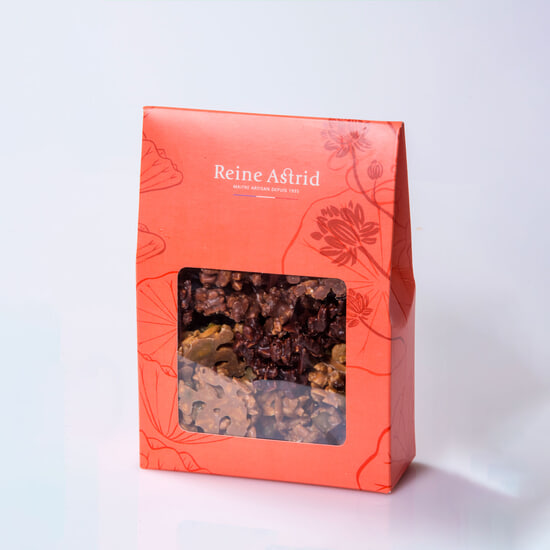A La Reine Astrid Grignotines Chocolat Noir, Lait & Blond 200g A La Reine Astrid Grignotines Chocolat Noir, Lait & Blond 200g