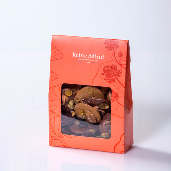 A La Reine Astrid Mendiants Chocolat Noir, Lait & Blond 200g A La Reine Astrid Mendiants Chocolat Noir, Lait & Blond 200g