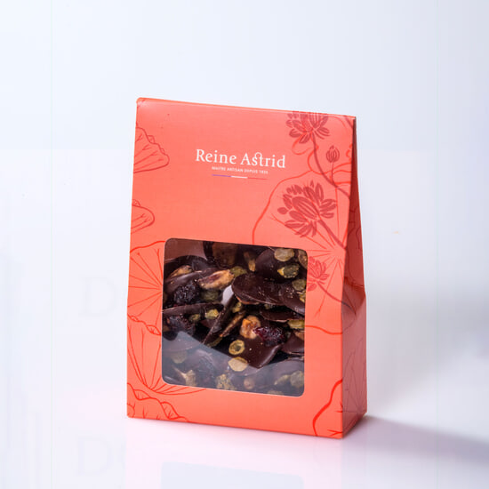 A La Reine Astrid Mendiants Chocolat Noir 200g A La Reine Astrid Mendiants Chocolat Noir 200g
