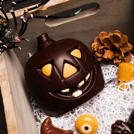 A La Reine Astrid Citrouille Chocolat Noir - Halloween 125g A La Reine Astrid Citrouille Chocolat Noir - Halloween 125g
