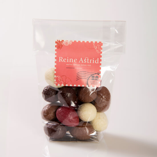 A La Reine Astrid Oeufs de Pâques Chocolat Praliné Sachet de 130g