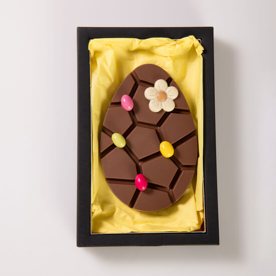 A La Reine Astrid Oeuf de Pâques Chocolat Lait Praliné Coffret de 100g