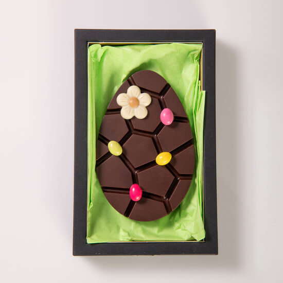 A La Reine Astrid Oeuf de Pâques Chocolat Noir Praliné Coffret de 100g