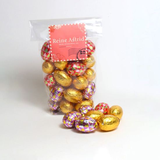 A La Reine Astrid Oeufs de Pâques Chocolat Praliné Noir Sachet de 200g