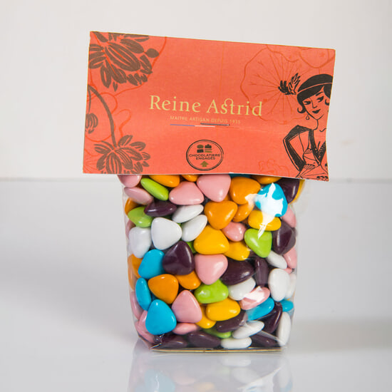 A La Reine Astrid Dragées (Liebesperlen) Milchschokolade 200g A La Reine Astrid Dragées (Liebesperlen) Milchschokolade 200g