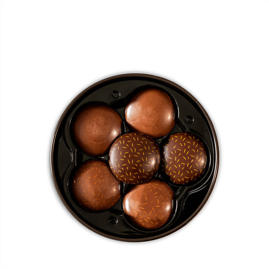 Scheiben - Dunkel & Milchschokolade, Ganaches Zitrusfrüchte Flucht 24 Stück