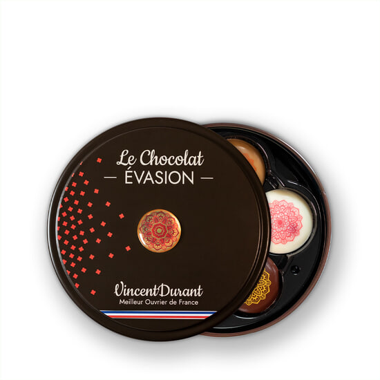 Vincent Durant Scheiben - Dunkel & Milchschokolade Ganaches Gewürze Flucht 24 Stück Vincent Durant Scheiben - Dunkel & Milchschokolade Ganaches Gewürze Flucht 24 Stück