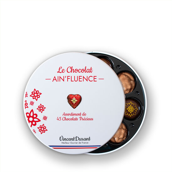 Vincent Durant Pralinen Selektion «Emaux Bressans» & Infusion und Frösche Ain'Fluences 45 Stück Vincent Durant Pralinen Selektion «Emaux Bressans» & Infusion und Frösche Ain'Fluences 45 Stück