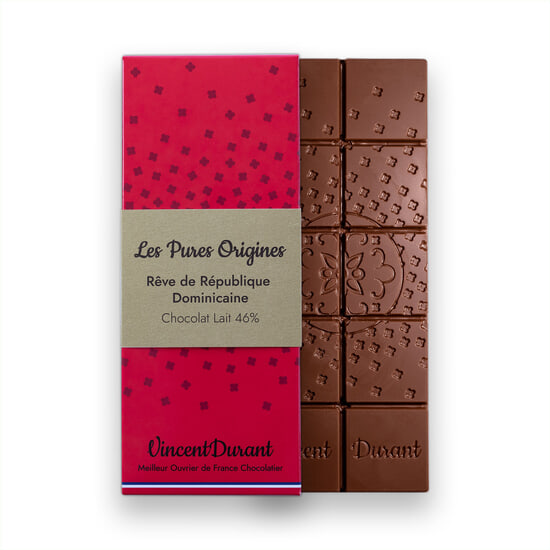 Vincent Durant Tablette Chocolat Lait 46% République Dominicaine 85g