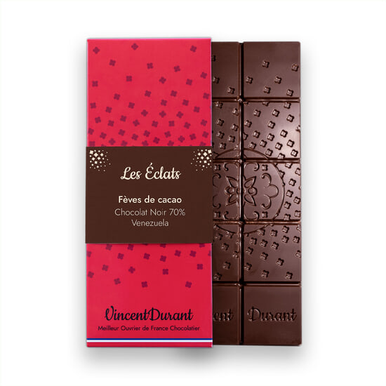Vincent Durant Tablette Chocolat Noir 70% Vénézuela Fèves de Cacao 85g Vincent Durant Tablette Chocolat Noir 70% Vénézuela Fèves de Cacao 85g