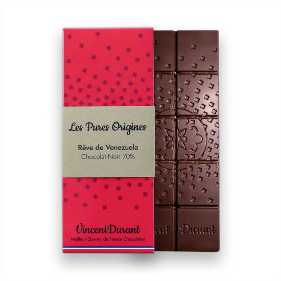 Vincent Durant Tablette Chocolat Noir 70% Vénézuela 85g Vincent Durant Tablette Chocolat Noir 70% Vénézuela 85g