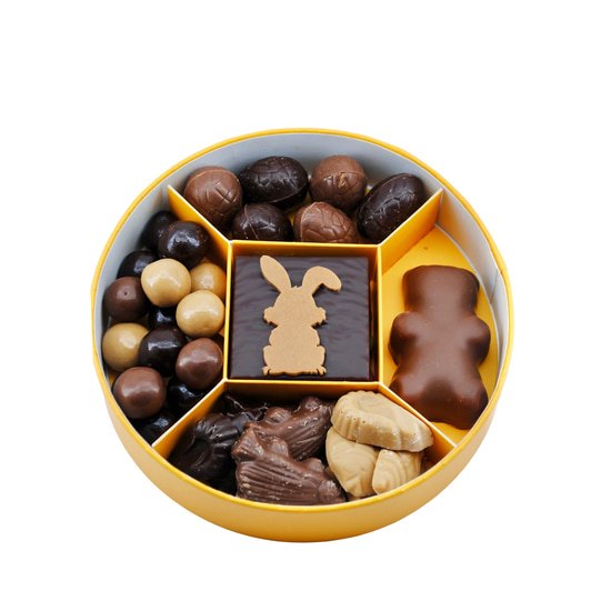 Assortiment de Gourmandises de Pâques Coffret Rond 240g