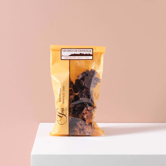 Yver Mandeln & Puffweizen mit Dunkel & Milchschokolade Rocs de Granville 100g Yver Mandeln & Puffweizen mit Dunkel & Milchschokolade Rocs de Granville 100g