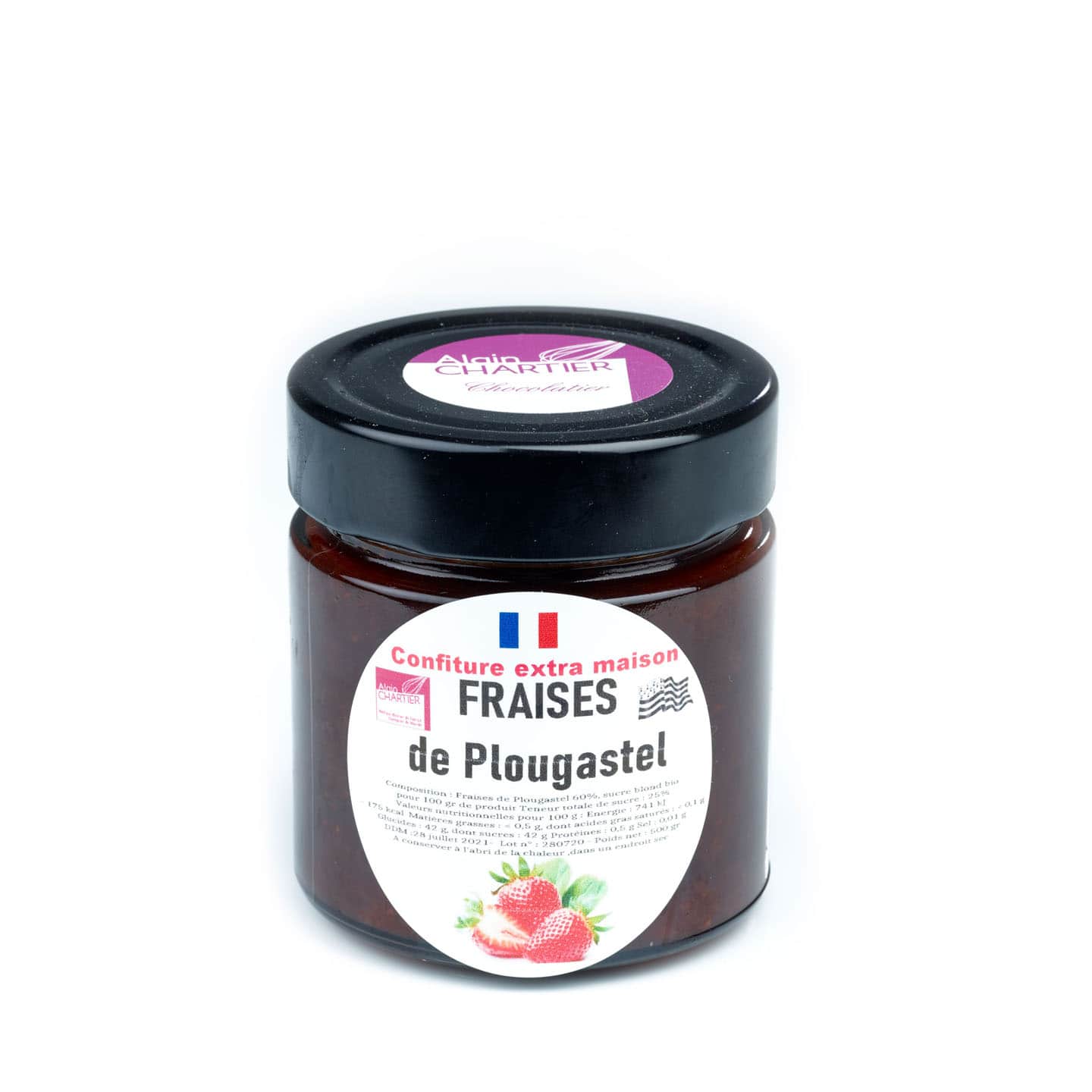 Confiture Fraises 'Extra' 270g Breizh