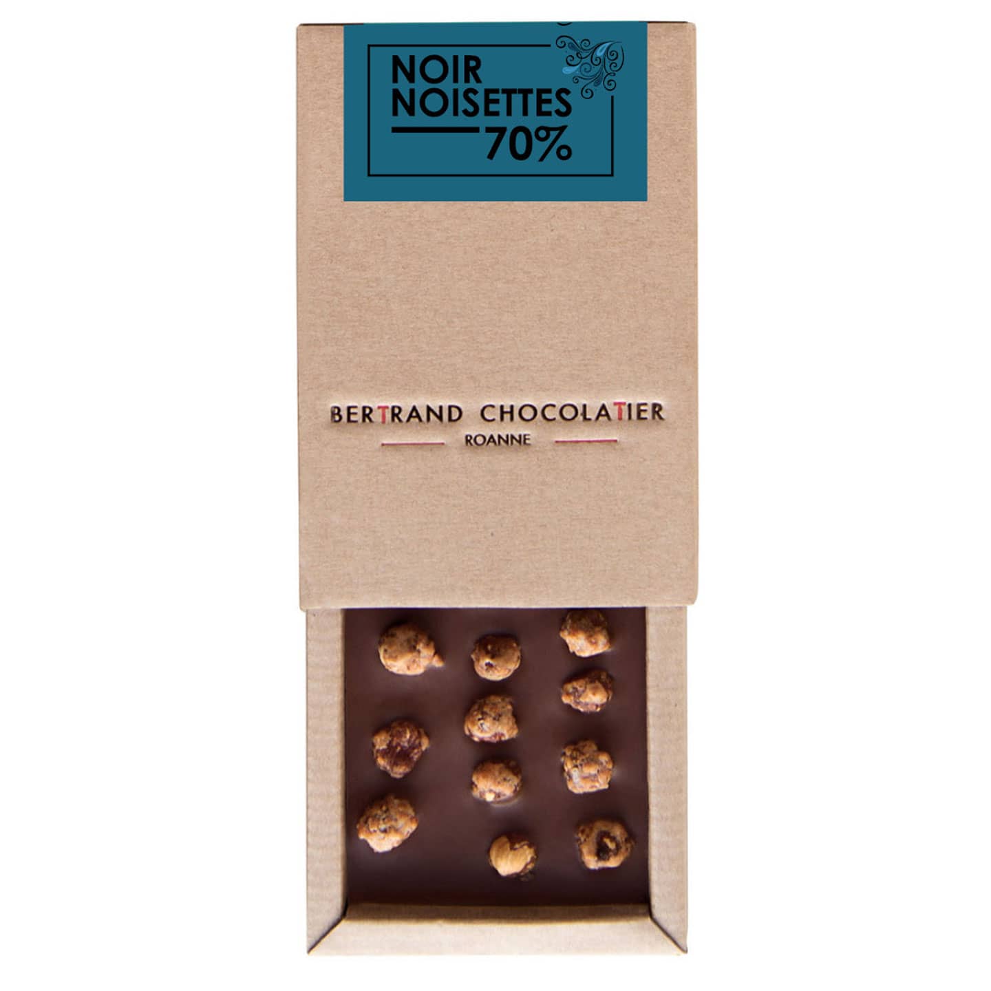 Tablette chocolat Noir Noisettes 70% 100g
