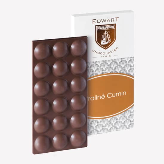 Tablette Noir Praliné Cumin 70%