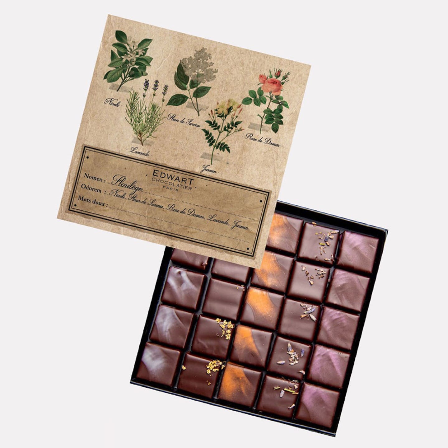 Coffret Ganaches Parfumées Fête des Mères 140g - 25 pièces