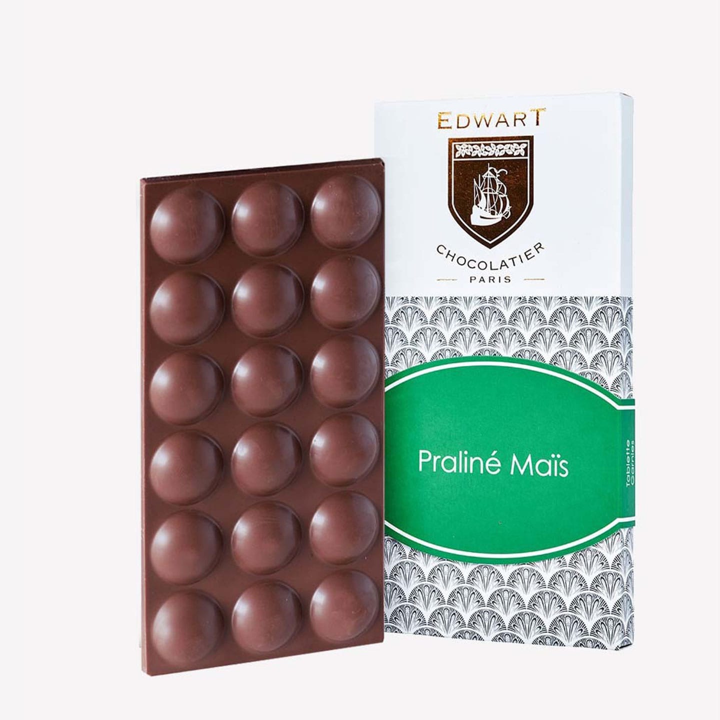 Tablette Chocolat Noir Praliné Maïs 70% 80g