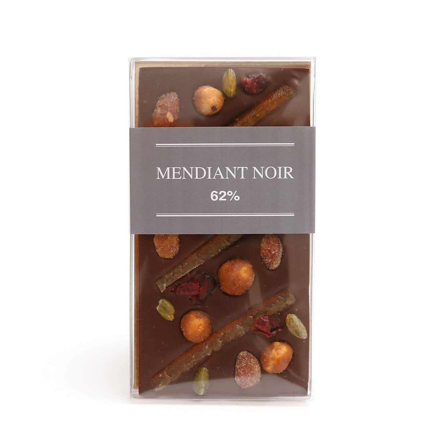 Tablette Chocolat Noir Mendiant 62% 110g