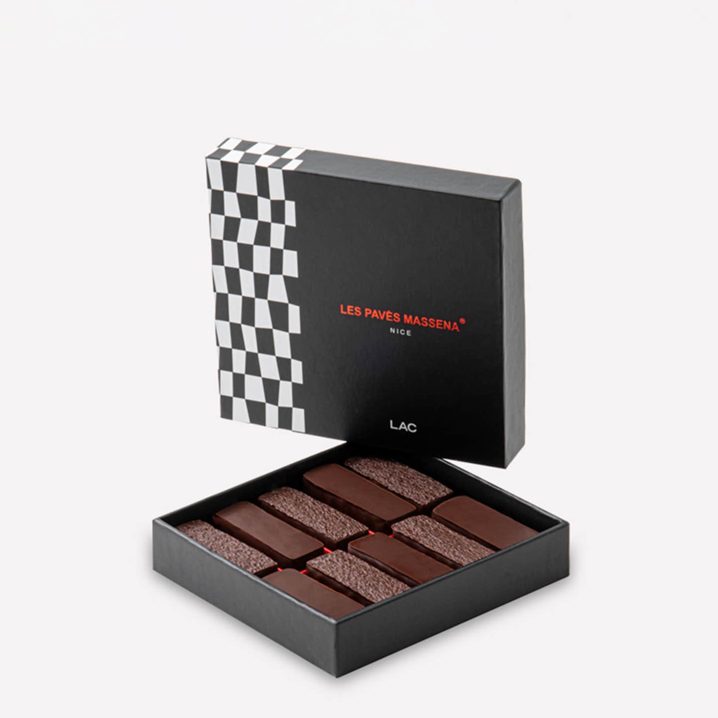 Pralinés Chocolat Noir Amandes Noisettes 70g - 10 pièces Pavé Massena