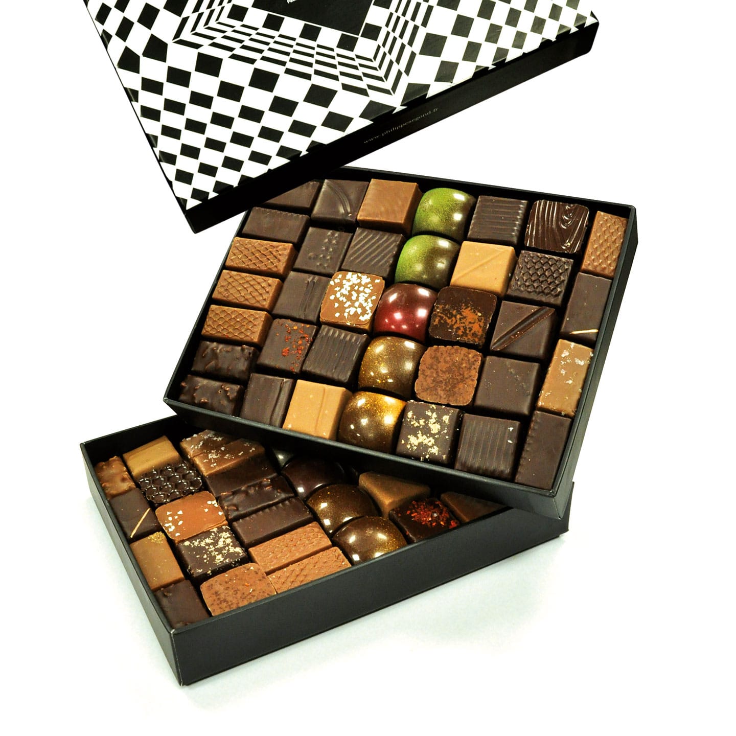 Assortiment Chocolats Noir et Lait 540g - 72 pièces Symétrie